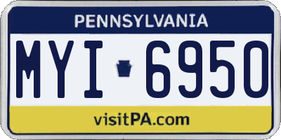 PA license plate MYI6950