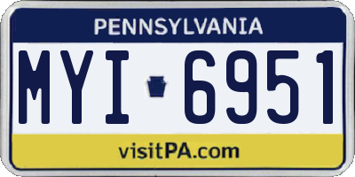 PA license plate MYI6951