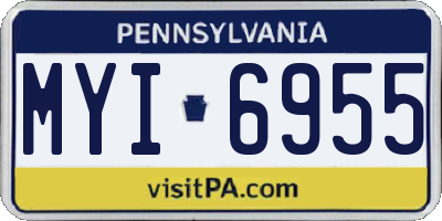 PA license plate MYI6955