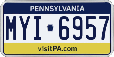 PA license plate MYI6957