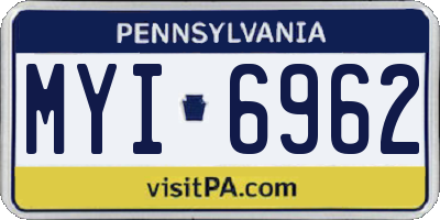 PA license plate MYI6962