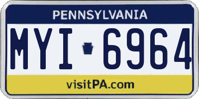 PA license plate MYI6964