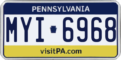 PA license plate MYI6968
