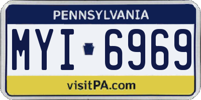 PA license plate MYI6969