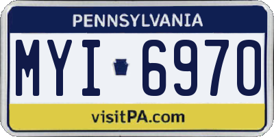PA license plate MYI6970