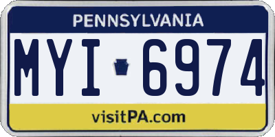PA license plate MYI6974