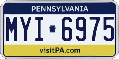 PA license plate MYI6975