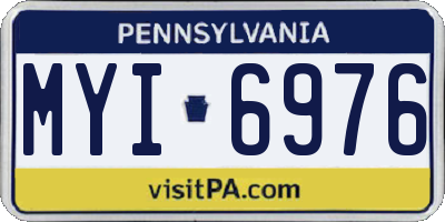 PA license plate MYI6976