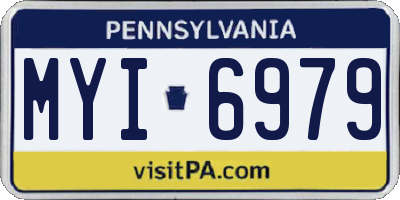 PA license plate MYI6979