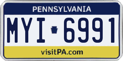 PA license plate MYI6991