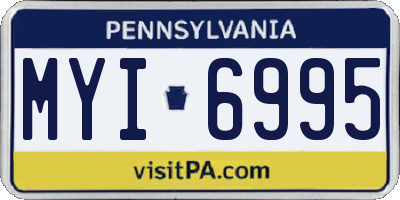 PA license plate MYI6995