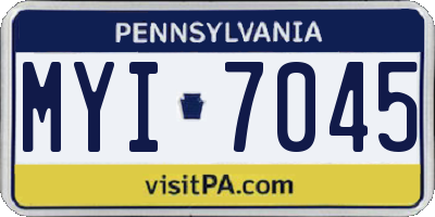 PA license plate MYI7045