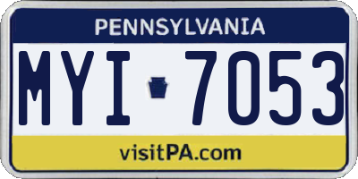 PA license plate MYI7053