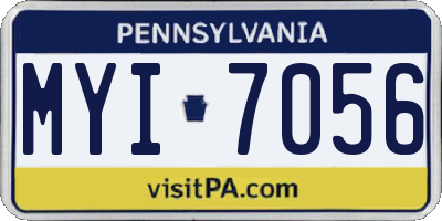 PA license plate MYI7056