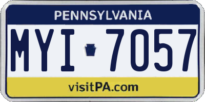 PA license plate MYI7057