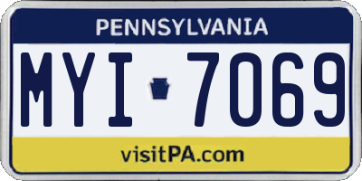 PA license plate MYI7069