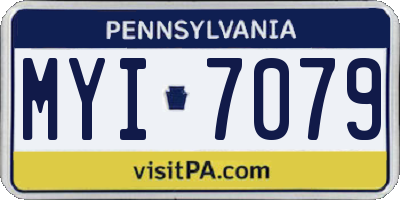 PA license plate MYI7079