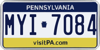 PA license plate MYI7084