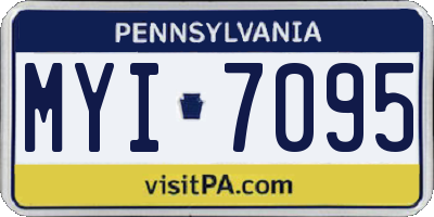PA license plate MYI7095