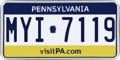 PA license plate MYI7119