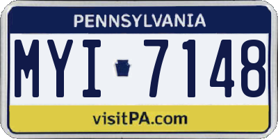 PA license plate MYI7148