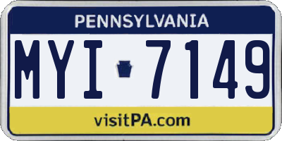PA license plate MYI7149