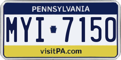 PA license plate MYI7150