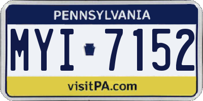 PA license plate MYI7152
