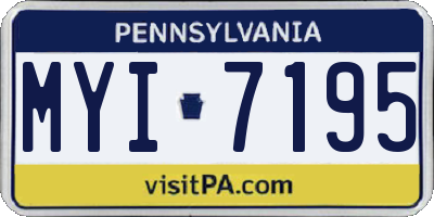 PA license plate MYI7195