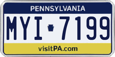 PA license plate MYI7199