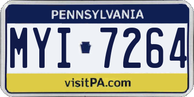 PA license plate MYI7264