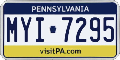 PA license plate MYI7295