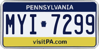 PA license plate MYI7299