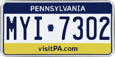 PA license plate MYI7302