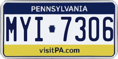 PA license plate MYI7306