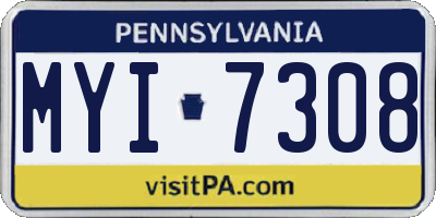 PA license plate MYI7308