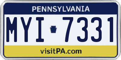 PA license plate MYI7331