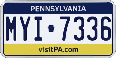 PA license plate MYI7336