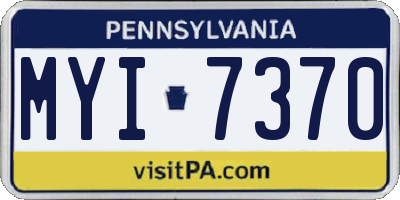 PA license plate MYI7370
