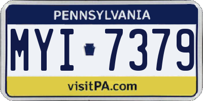 PA license plate MYI7379