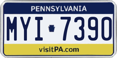 PA license plate MYI7390