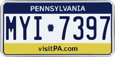 PA license plate MYI7397