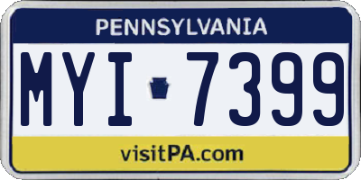 PA license plate MYI7399