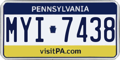 PA license plate MYI7438