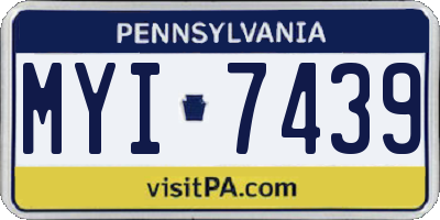 PA license plate MYI7439