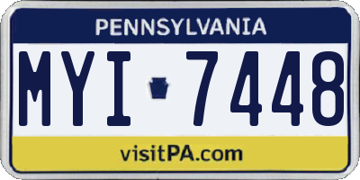 PA license plate MYI7448