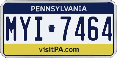 PA license plate MYI7464