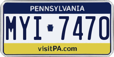 PA license plate MYI7470