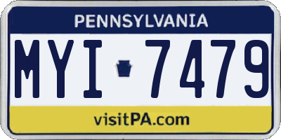 PA license plate MYI7479