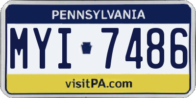 PA license plate MYI7486